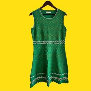 Green knit dress